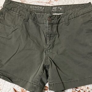 Sonoma Dark Green Casual Shorts